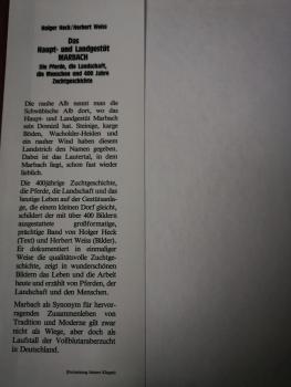 Das Haupt- und Landgestüt Marbach - Die Pferde, die Landschaft, die Menschen und 400 Jahre Zuchtgeschichte - Heck, Weiss