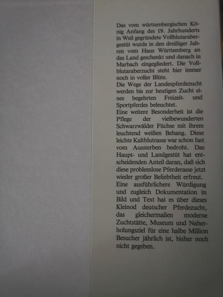 Das Haupt- und Landgestüt Marbach - Die Pferde, die Landschaft, die Menschen und 400 Jahre Zuchtgeschichte - Heck, Weiss