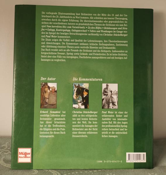 Reitkunst Alter Meister: Kommentiert von Christine Stückelberger und Paul Weier - Erhard Semadeni
