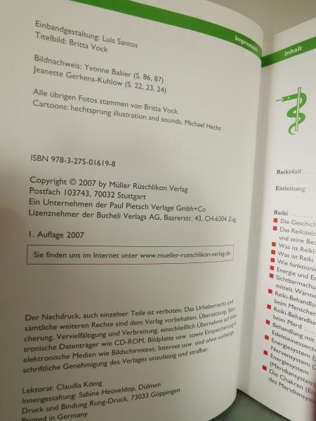 Reiki - Pferde behandeln mit energetischen Heilweisen - Britta Vock - Buch Gebraucht - Zustand Sehr gut