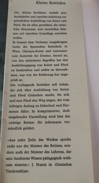 Kleine Reitlehre - Alois Podhajsky